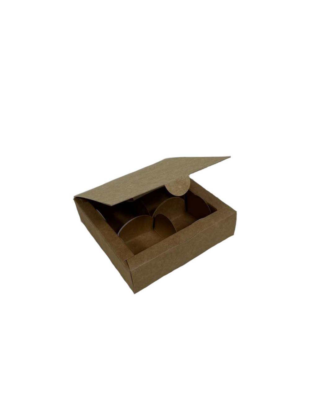 Коробка під 4 цукерки 112*112*30 крафт (1 уп / 10 шт) 2